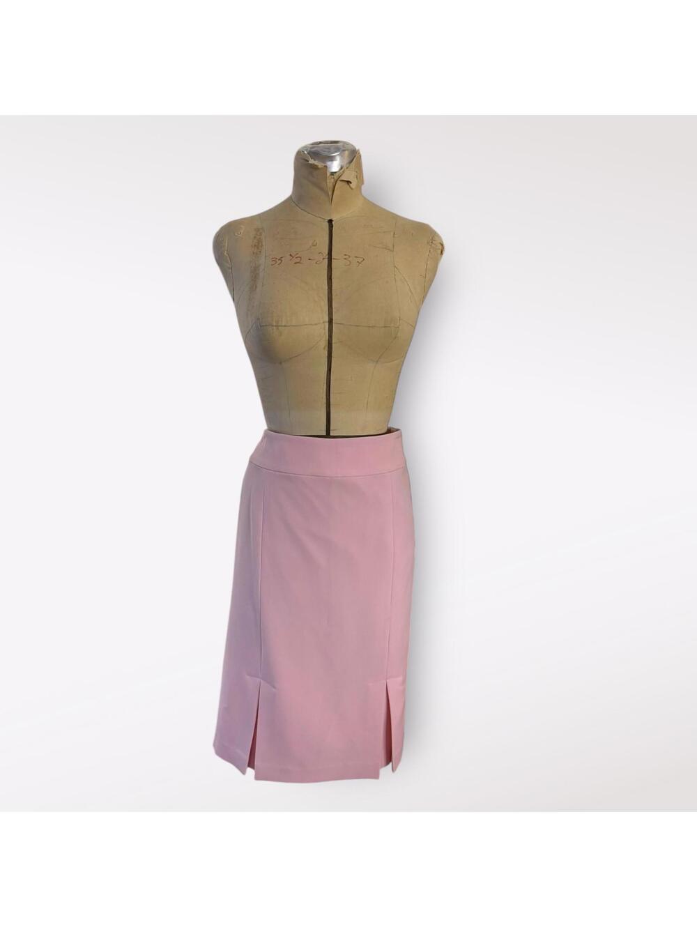 Evan Picone Black Label Pink Pencil Skirt with Front Slits